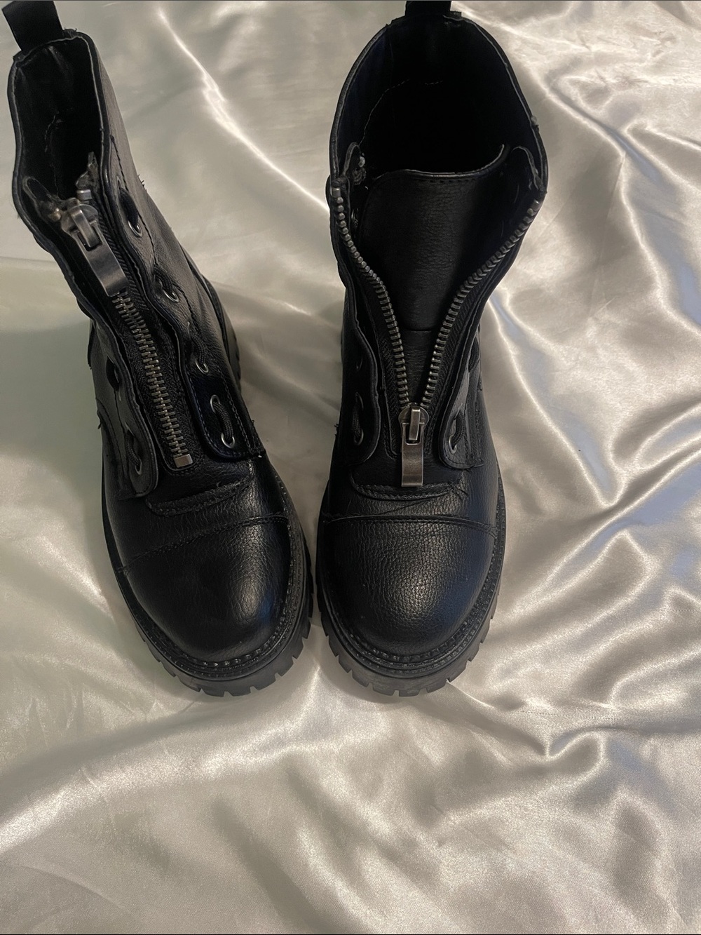 Sincerely Jules Black Lug Sole Combat Boots